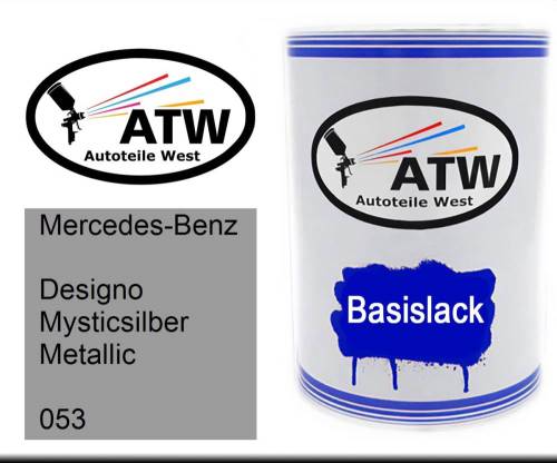 Mercedes-Benz, Designo Mysticsilber Metallic, 053: 500ml Lackdose, von ATW Autoteile West.